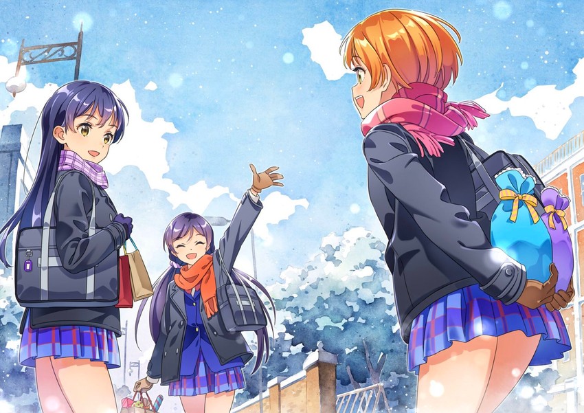 tojo nozomi, sonoda umi, and hoshizora rin (love live! and 1 more) drawn by katoh_akatsuki
