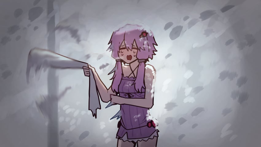 yuzuki yukari (vocaloid and 1 more) drawn by shiburingaru