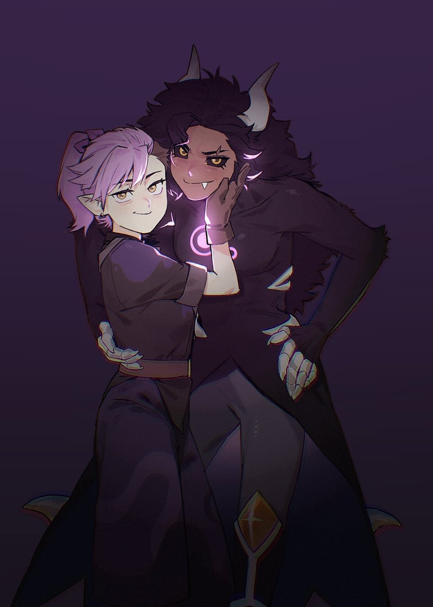 luz noceda and amity blight (the owl house) drawn by dogwhitee