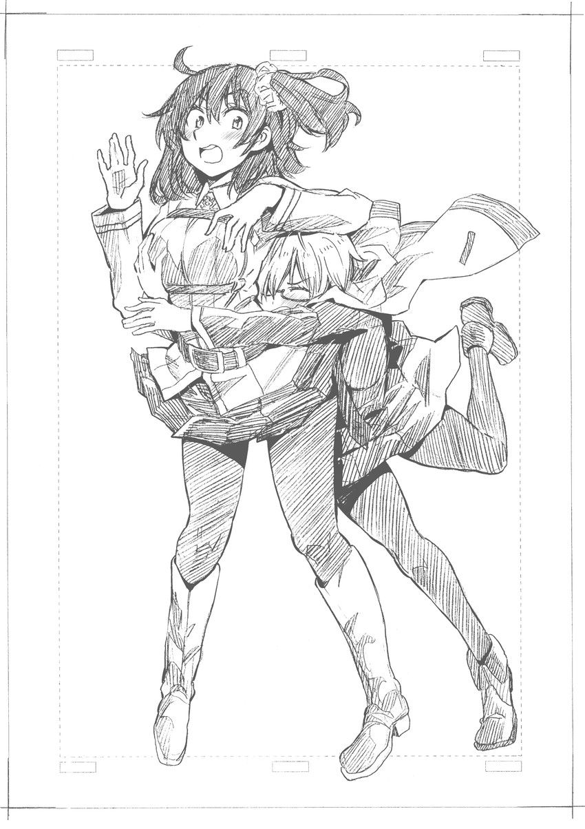 mash kyrielight and fujimaru ritsuka (fate and 1 more) drawn by kojima_takeshi