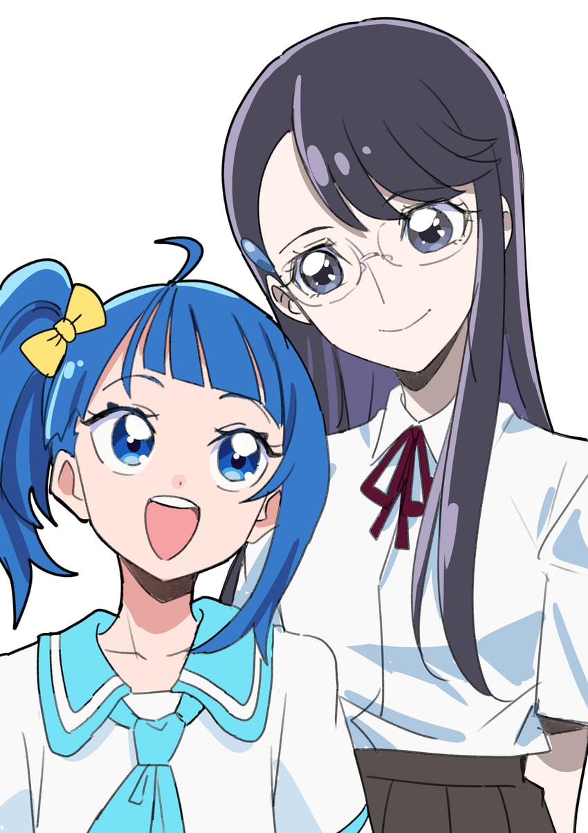 sora harewataru and tsukikage yuri (precure and 2 more) drawn by tsukikage_oyama