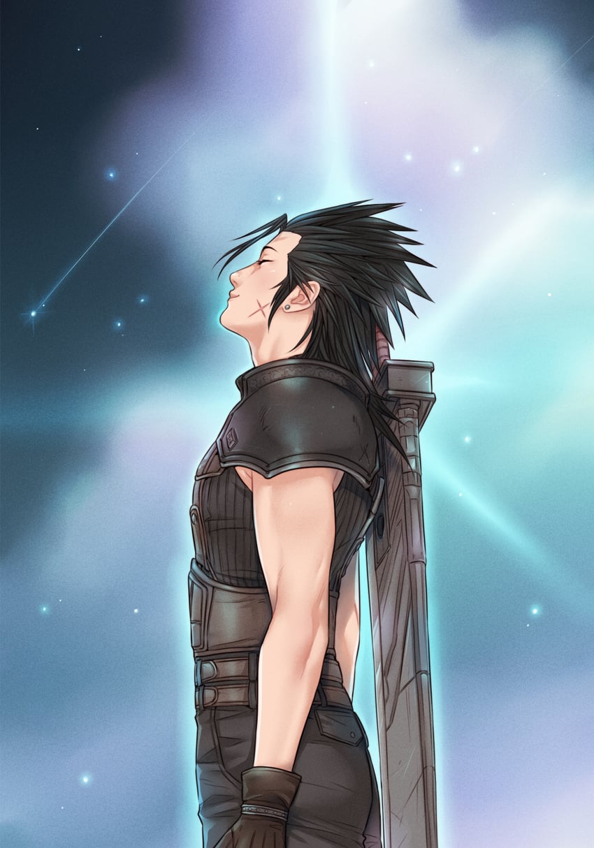 zack fair (final fantasy and 2 more) drawn by crylin6