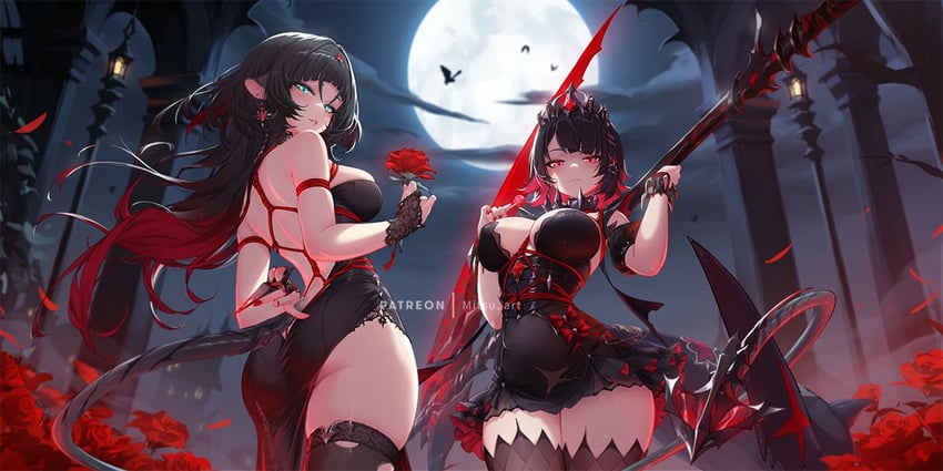 ellen joe and jane doe (zenless zone zero) drawn by mitsu_(mitsu_art)