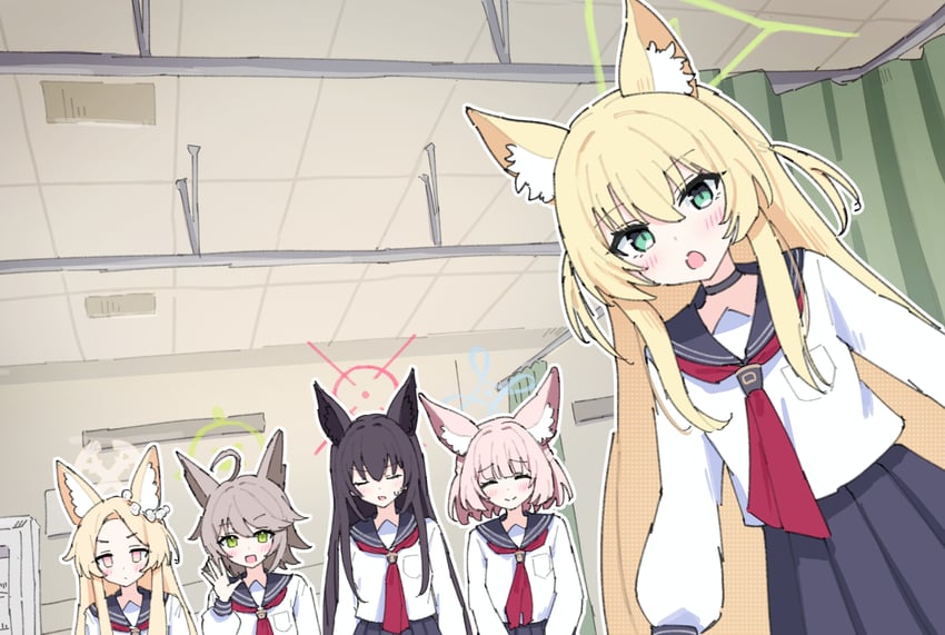 seia, niko, otogi, kurumi, and yukino (blue archive and 2 more) drawn by sateto_(user_knrf2332)
