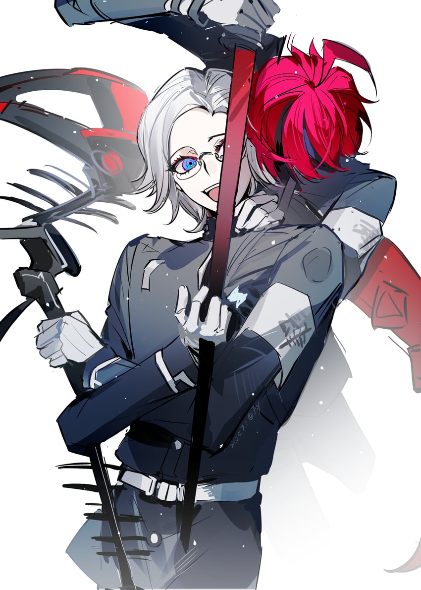 aotsuki eito and sumino takumi (the hundred line -last defense academy-) drawn by tansuan_yun