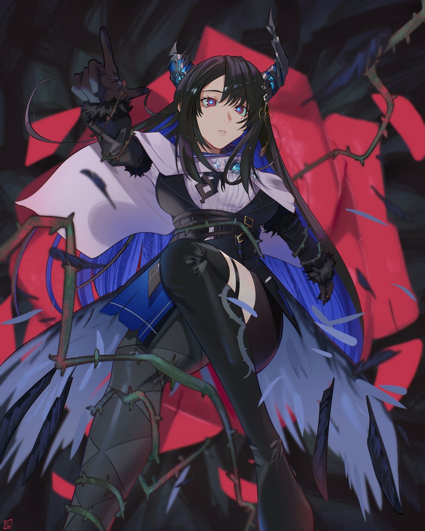 nerissa ravencroft (hololive and 2 more) drawn by ninochuu