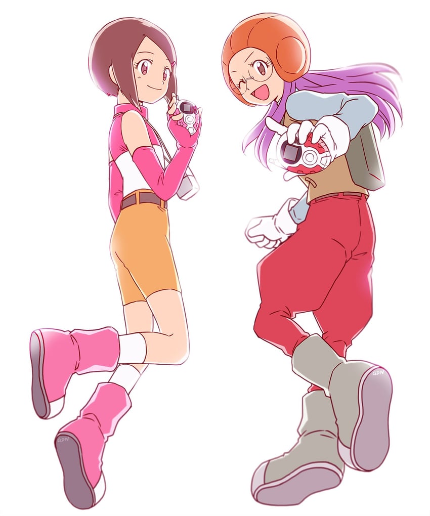 yagami hikari and inoue miyako (digimon and 1 more) drawn by gdn0522