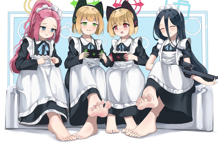 aris, momoi, midori, and yuzu (blue archive) drawn by mousedic07
