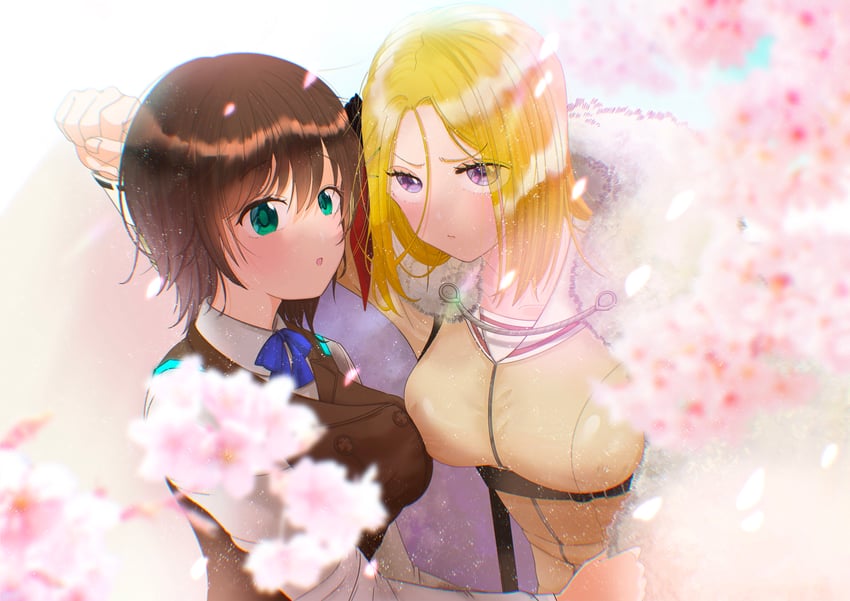 aoi erika and minase ichigo (heaven burns red) drawn by usisigo-kuronomi