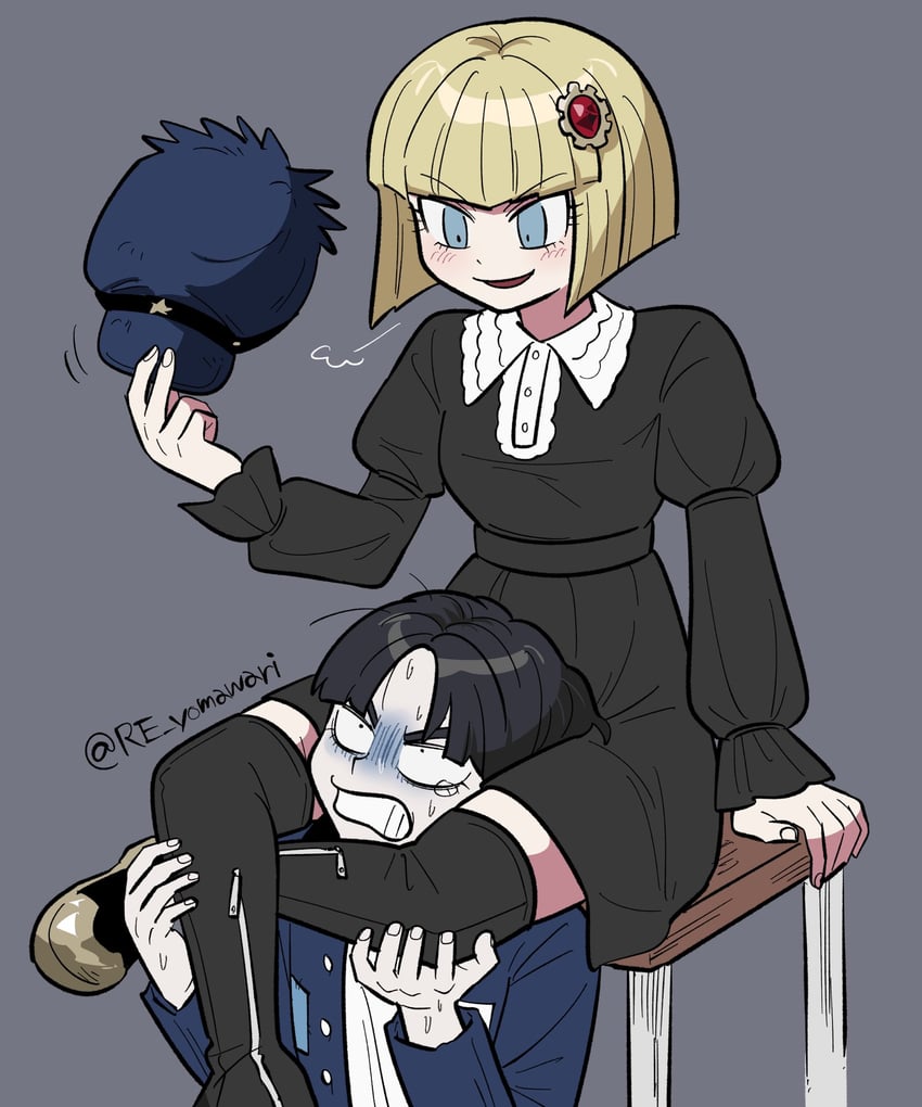 maruko gaku and oosuzuki kurara (the hundred line -last defense academy-) drawn by furukawa_(yomawari)