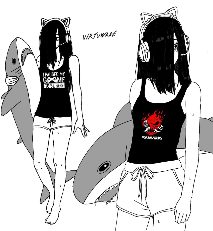 yamamura sadako (cyberpunk and 1 more) drawn by virtuware