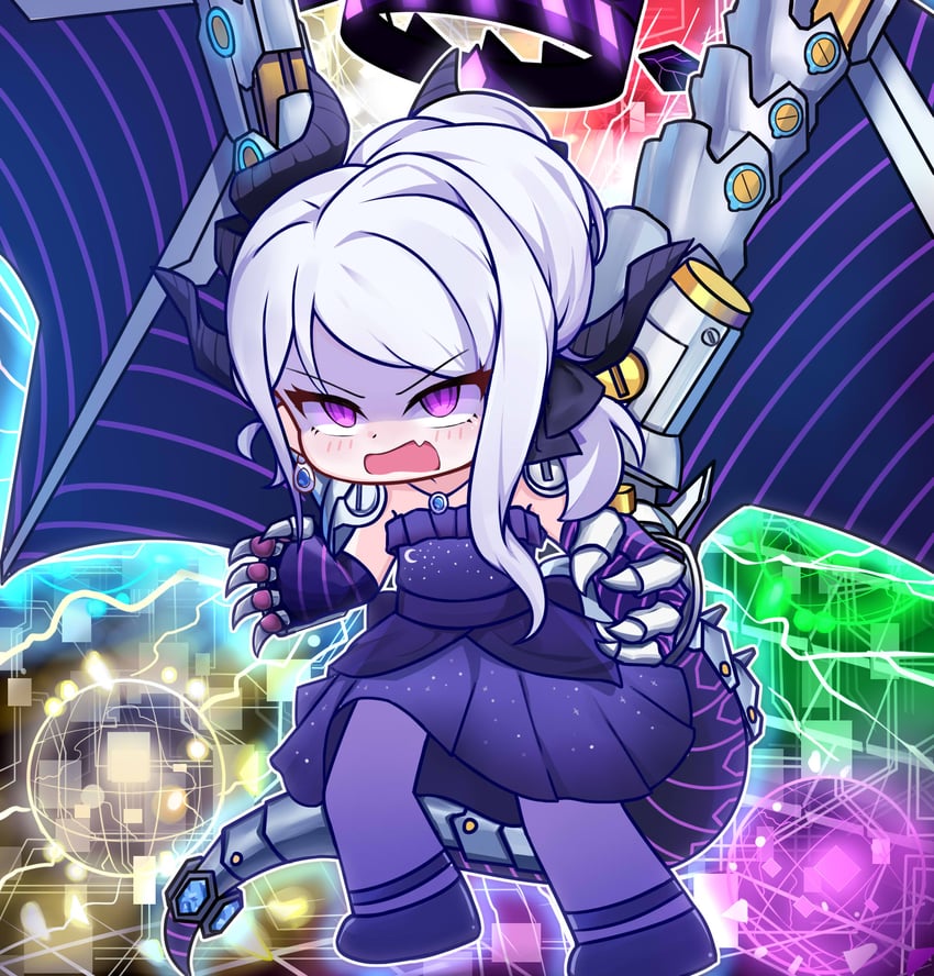 hina and firewall dragon singularity (blue archive and 1 more) drawn by maomaoquing