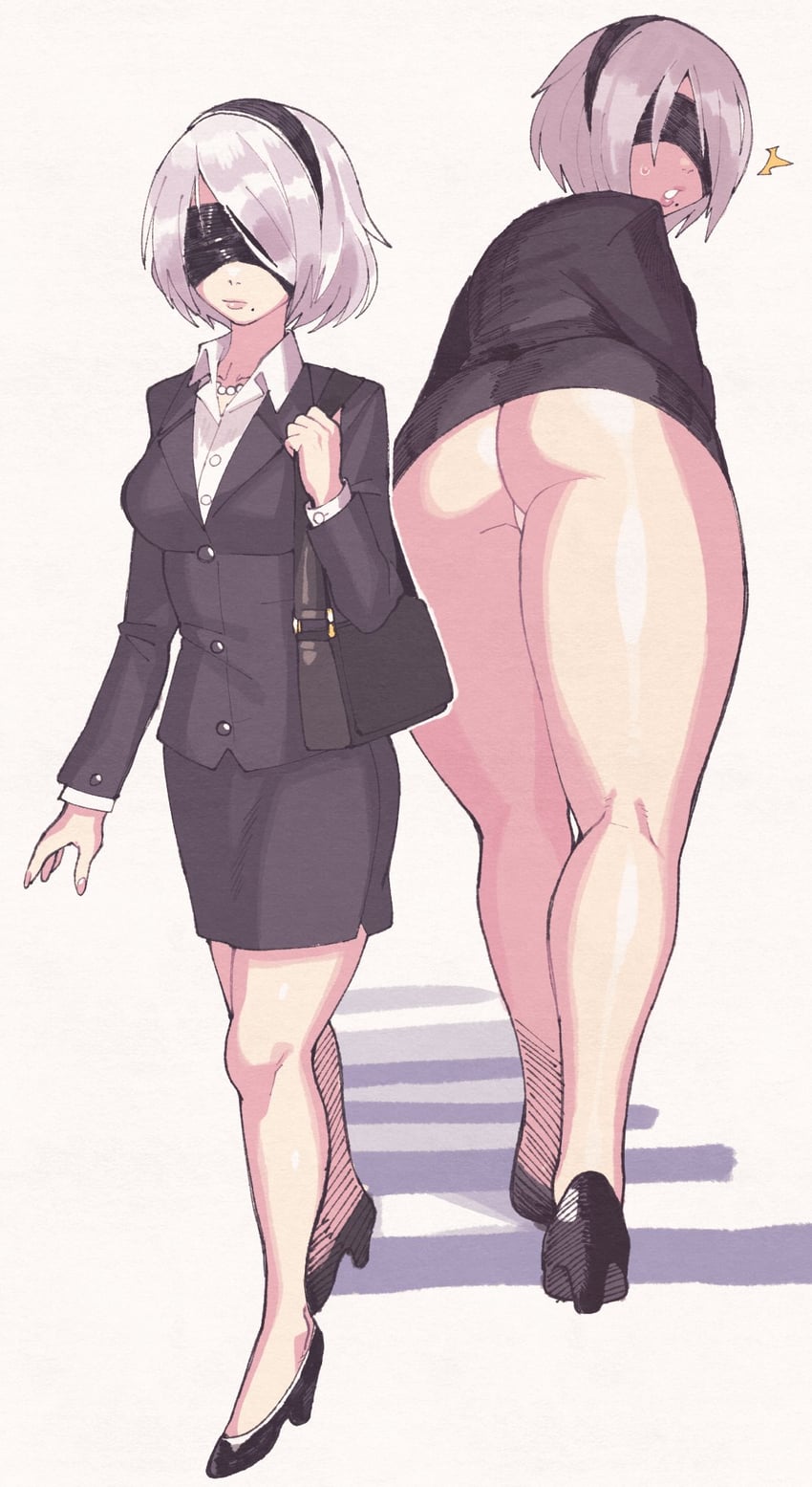 2b (nier and 1 more) drawn by inkerton-kun