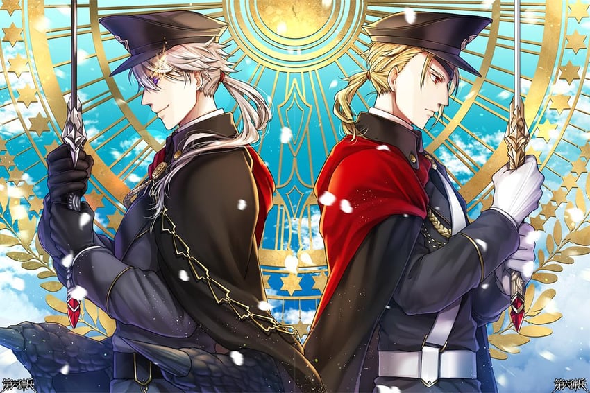 washuu izumi and nilshog nilfheim (dairoku ryouhei) drawn by fujimoto_kishino