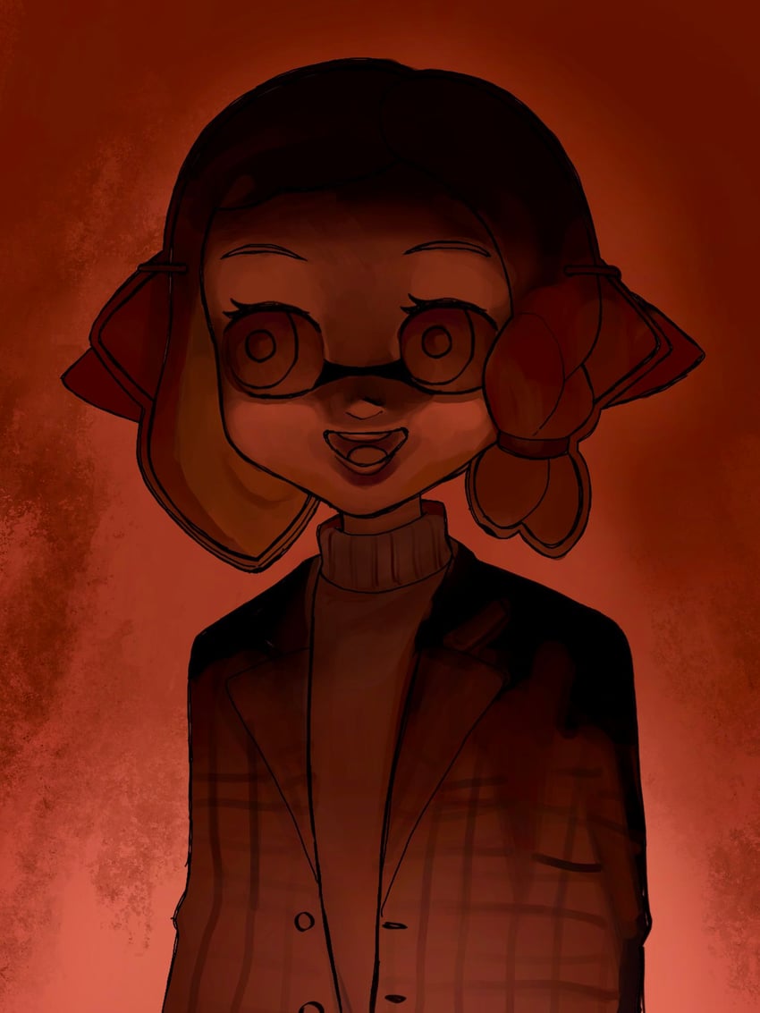 inkling player character (splatoon and 1 more) drawn by eco_16_spl
