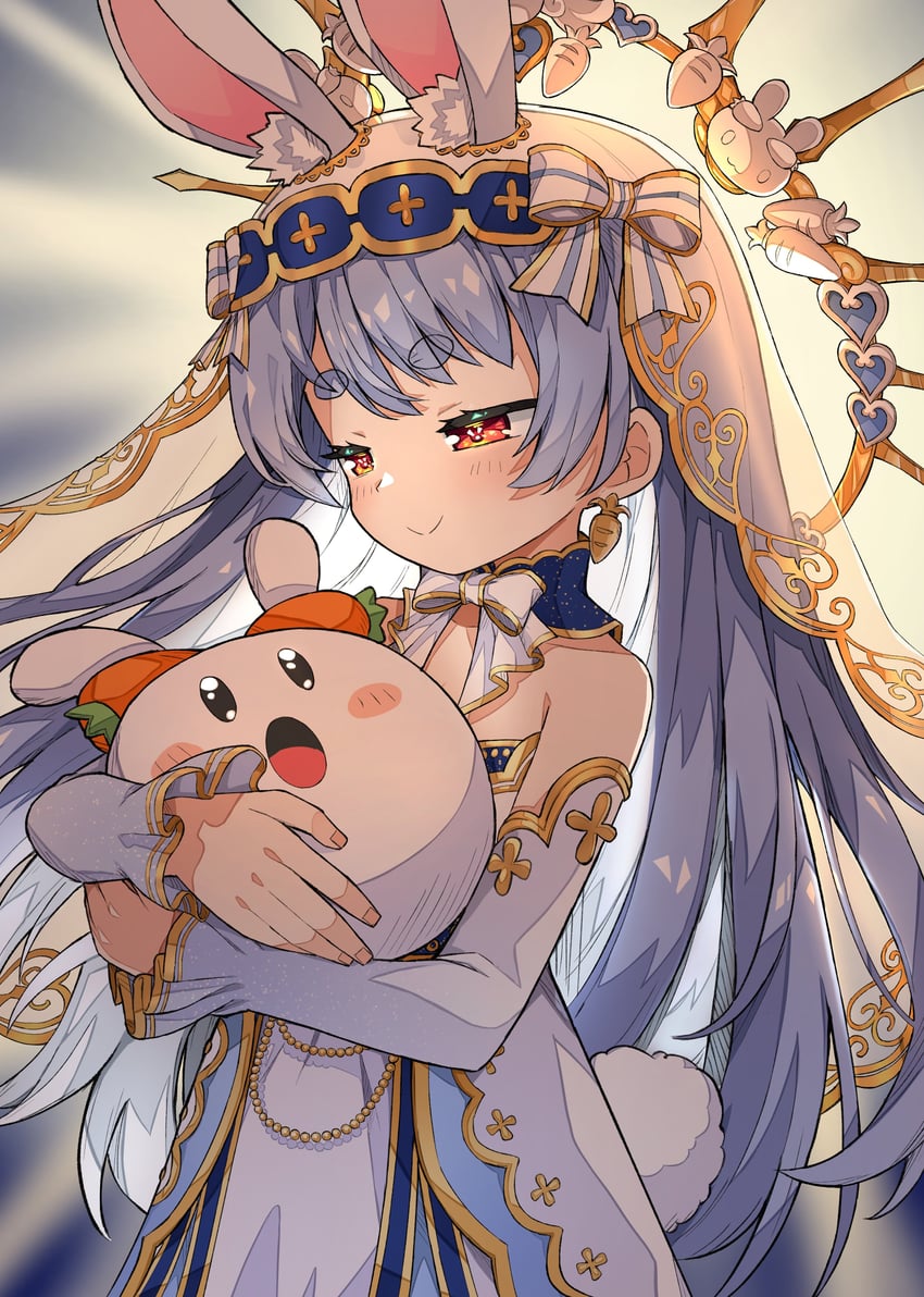 usada pekora and pekomon (hololive) drawn by agata_(yfw1110)