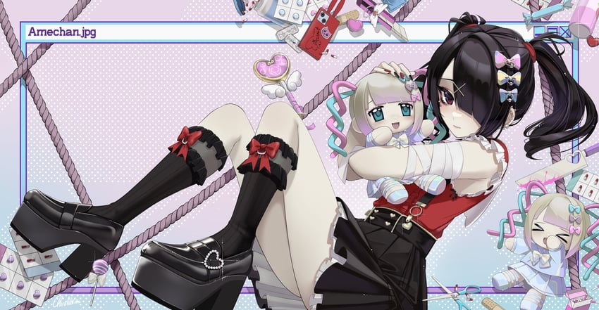 chouzetsusaikawa tenshi-chan and ame-chan (needy girl overdose) drawn by dakemichan