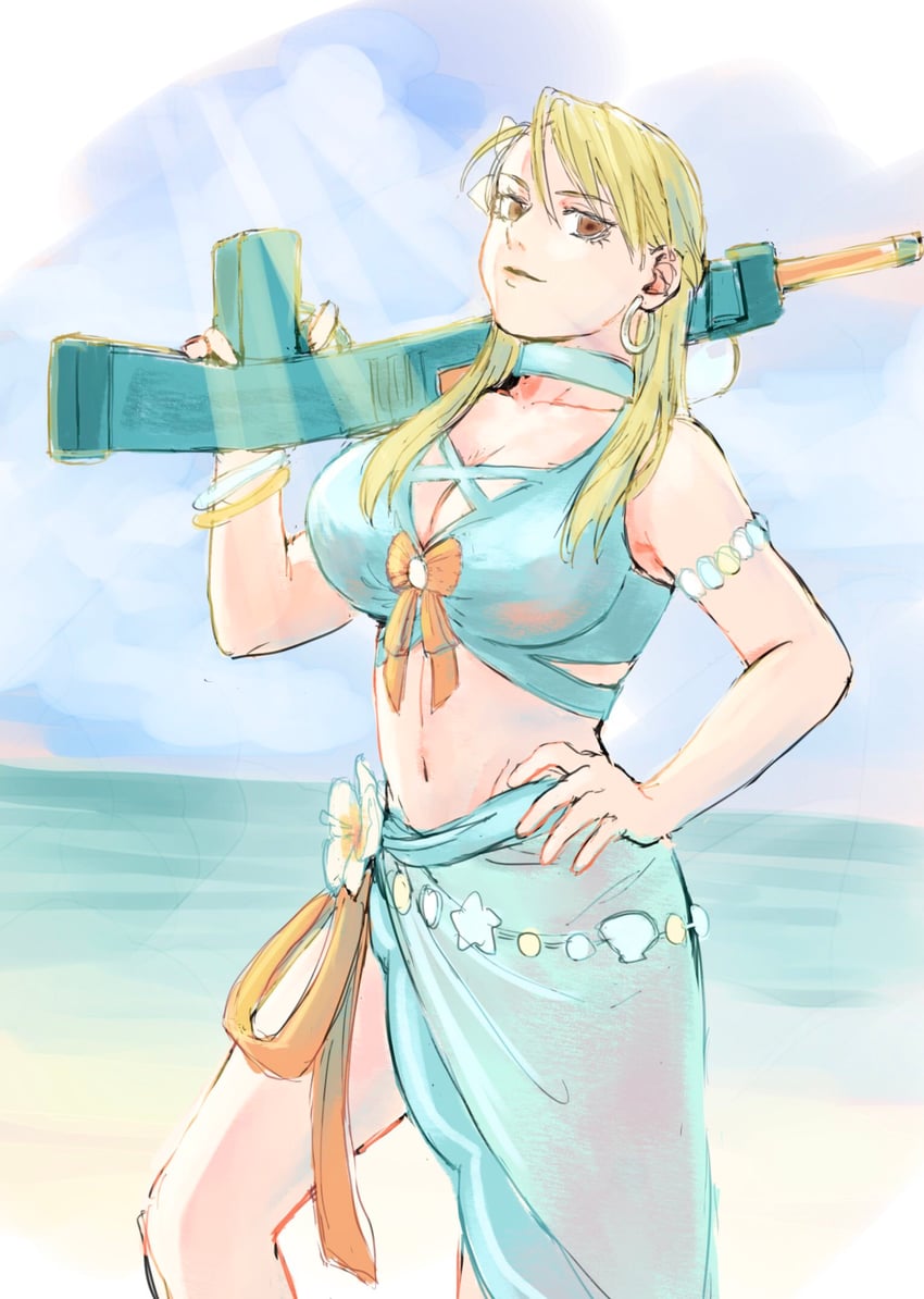 riza hawkeye (fullmetal alchemist and 1 more) drawn by poyo_(anchbi_i)