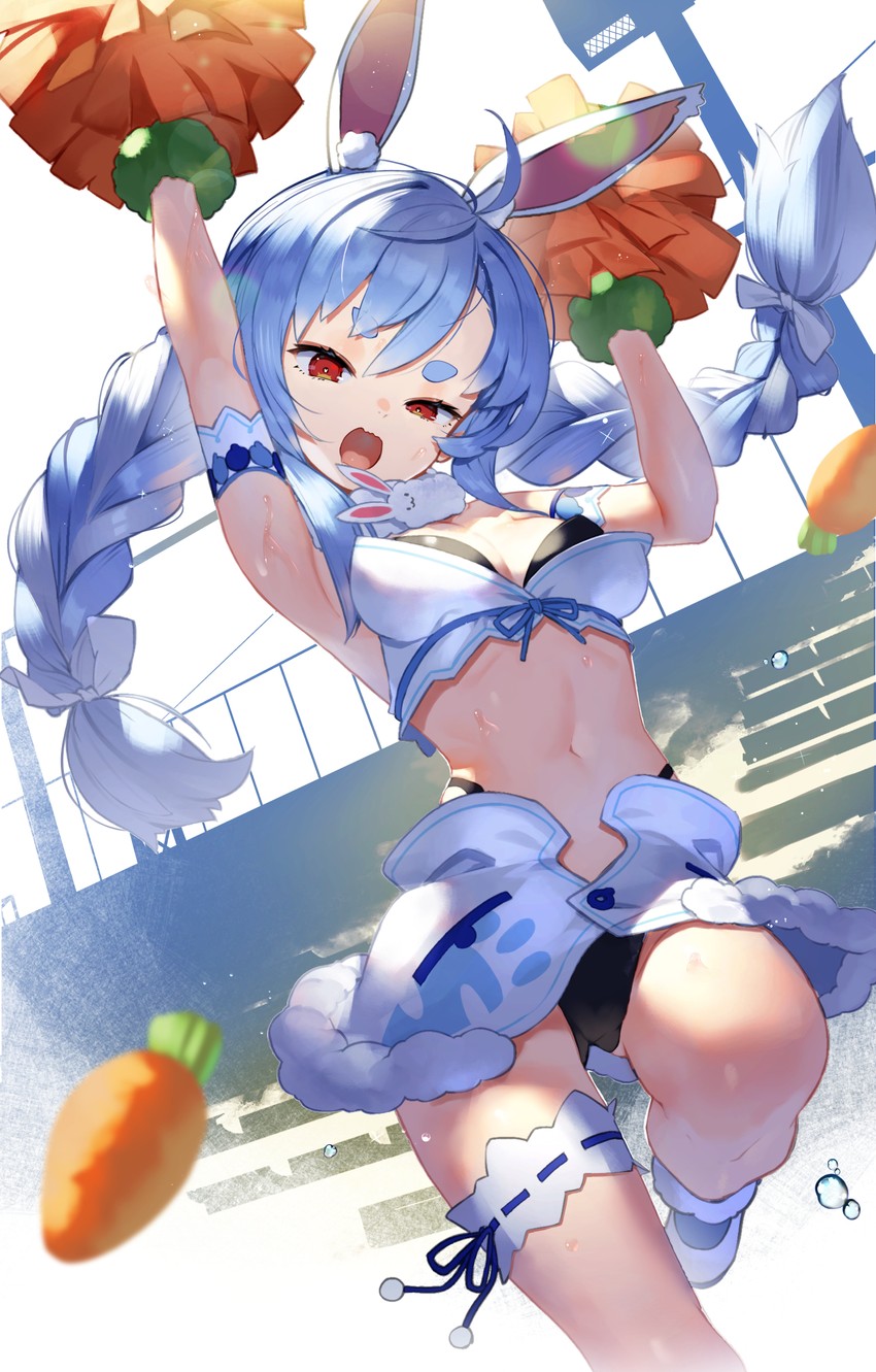 usada pekora and don-chan (hololive) drawn by scottie_(phantom2)