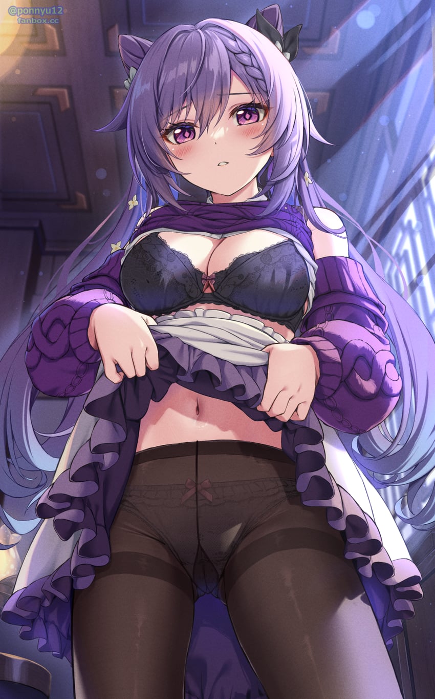 keqing (genshin impact) drawn by ponnyu12