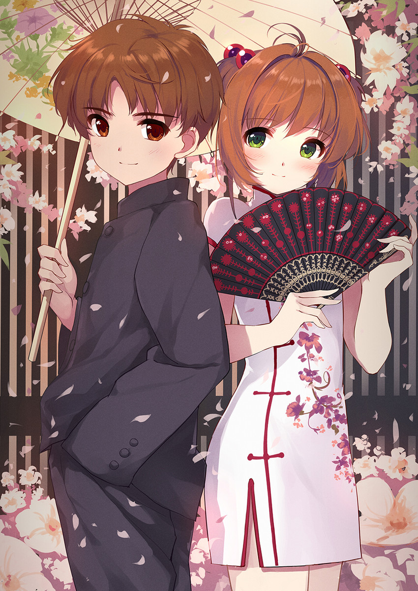 kinomoto sakura and li syaoran (cardcaptor sakura) drawn by caidychen