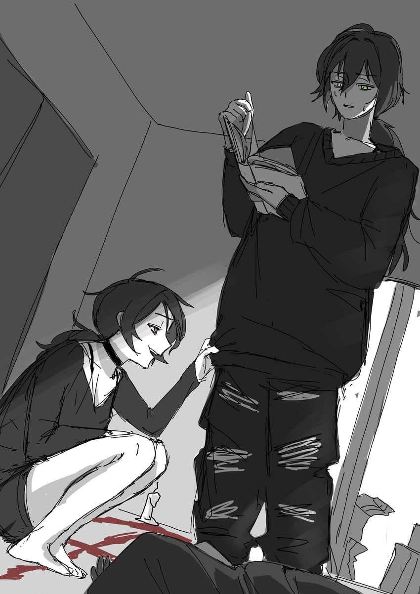 ashley graves and andrew graves (the coffin of andy and leyley) drawn by 0u0u_dudu