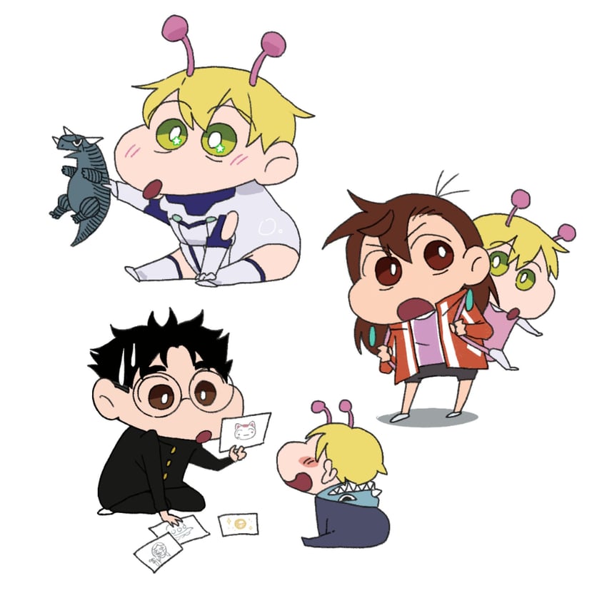 ayase momo, takakura ken, turbo granny, and vamola (dandadan and 1 more) drawn by tamatan97