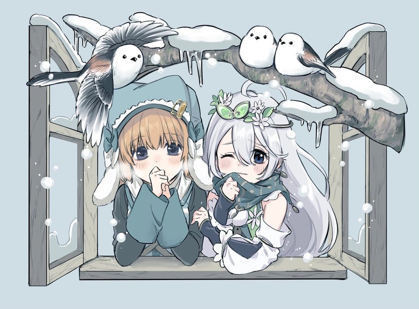 miura asahi and aoba chika (mahou shoujo madoka magica and 1 more) drawn by yukishiro_(hitsuji)