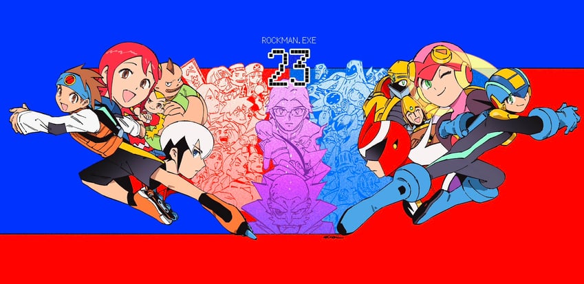 megaman.exe, lan hikari, roll.exe, mayl sakurai, dr. wily, and 30 more (mega man and 2 more) drawn by nctn_patch