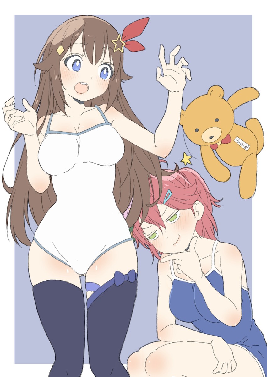 sakura miko, tokino sora, and ankimo (hololive) drawn by donguri_suzume