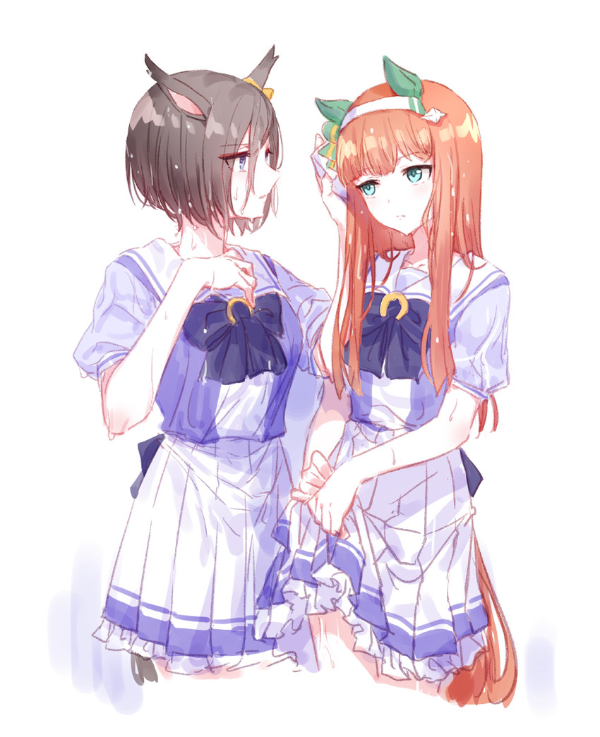 silence suzuka and air groove (umamusume) drawn by romi_(346_ura)