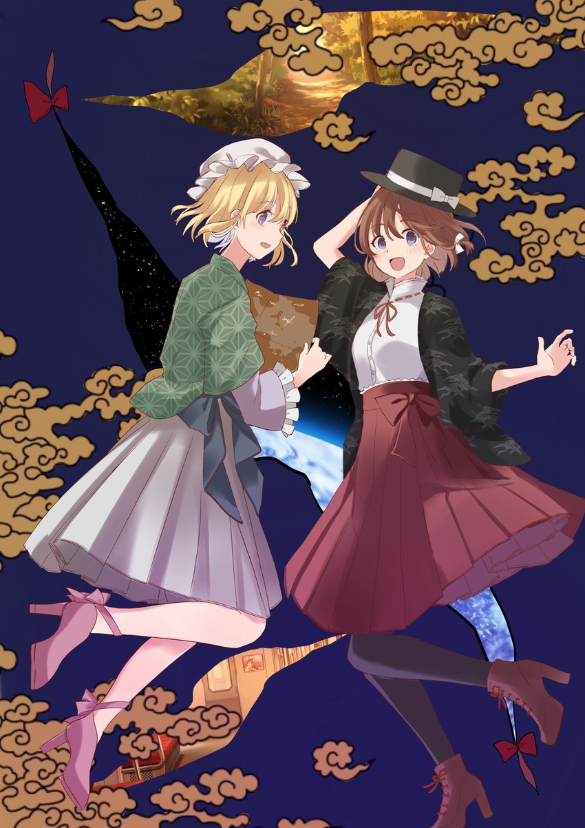 usami renko and maribel hearn (touhou) drawn by tegral_(tegral_0510)