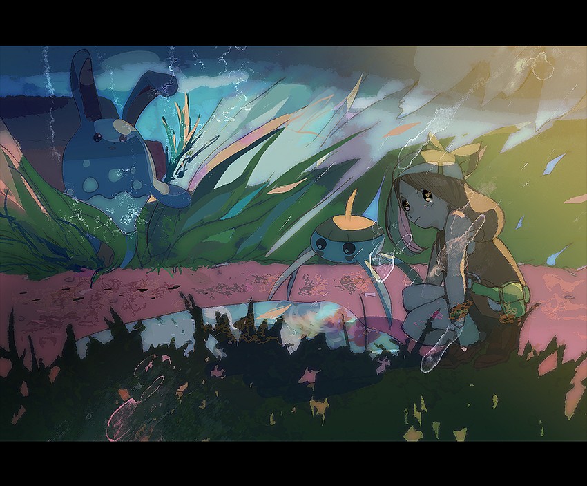 may, azumarill, and surskit (pokemon and 2 more) drawn by kana0503