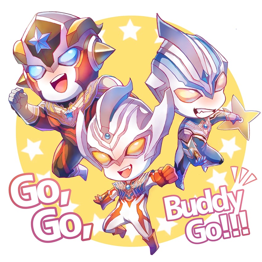 ultraman taiga, ultraman titas, and ultraman fuma (ultra series and 1 more) drawn by mtkg_05