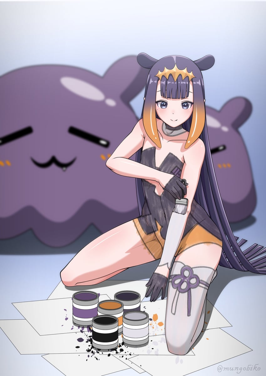 ninomae ina'nis and takodachi (hololive and 1 more) drawn by mungo_biko