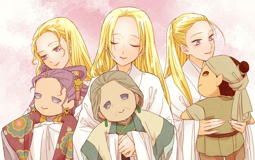 hanrin, sairin, renrin, goranjou, kouko, and 1 more (juuni kokuki) drawn by itoyoshi_(koiyuri)