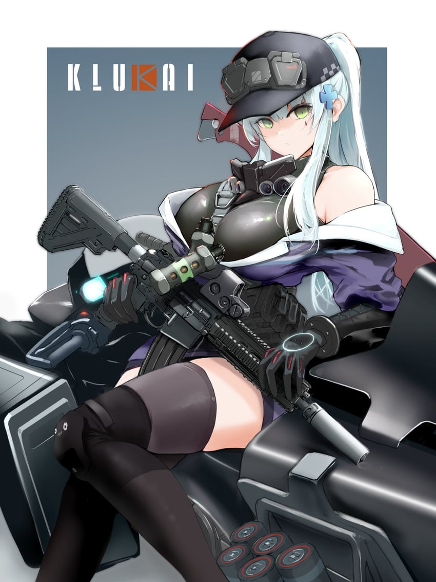 hk416 and klukai (girls' frontline and 1 more) drawn by b-luck_coffee