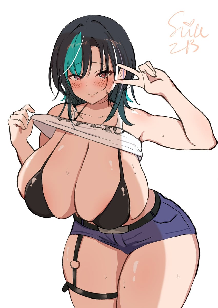 rindo chihaya (hololive and 1 more) drawn by suica_koubou