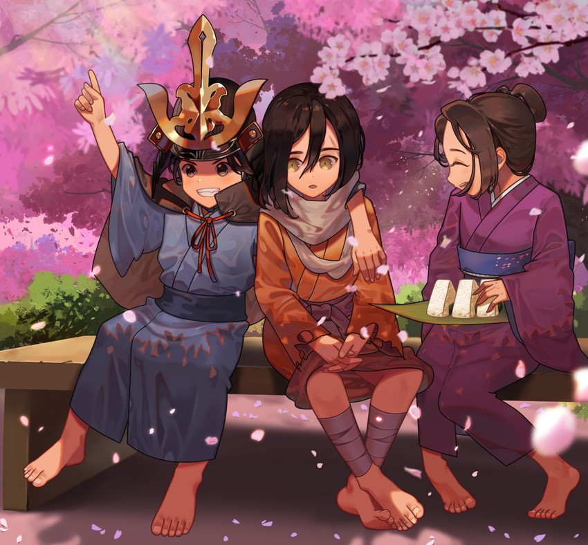 sekiro, emma the gentle blade, and ashina genichirou (sekiro: shadows die twice) drawn by peach_luo