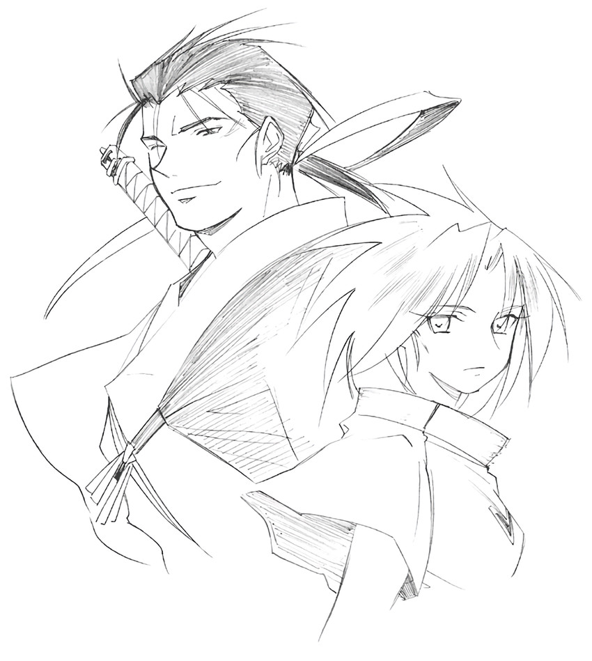 maia swall ontanella and fan gamma bizen (kaiouki) drawn by shiga_sumito
