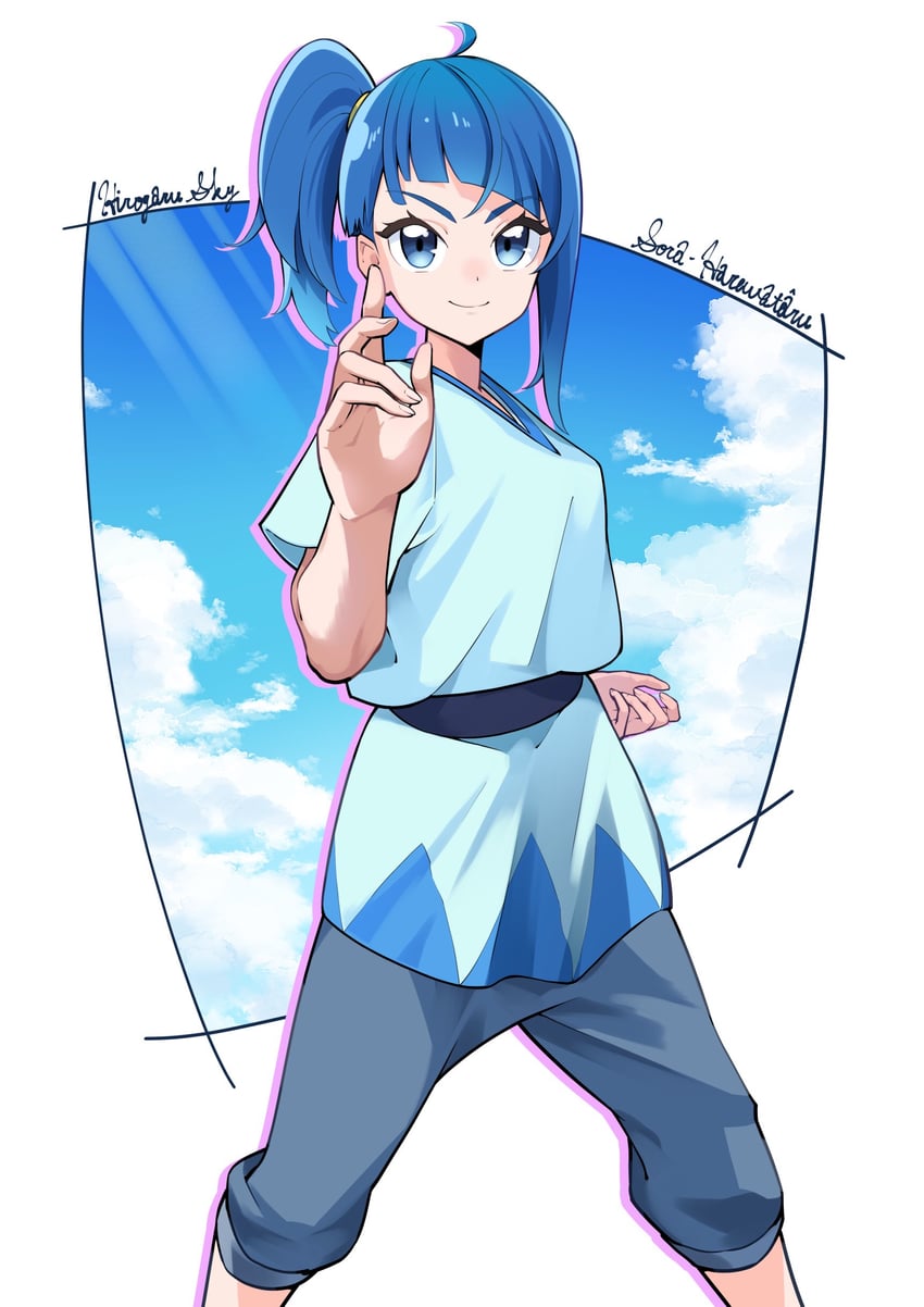 sora harewataru (precure and 1 more) drawn by yuro_(mangasukinoyuro)
