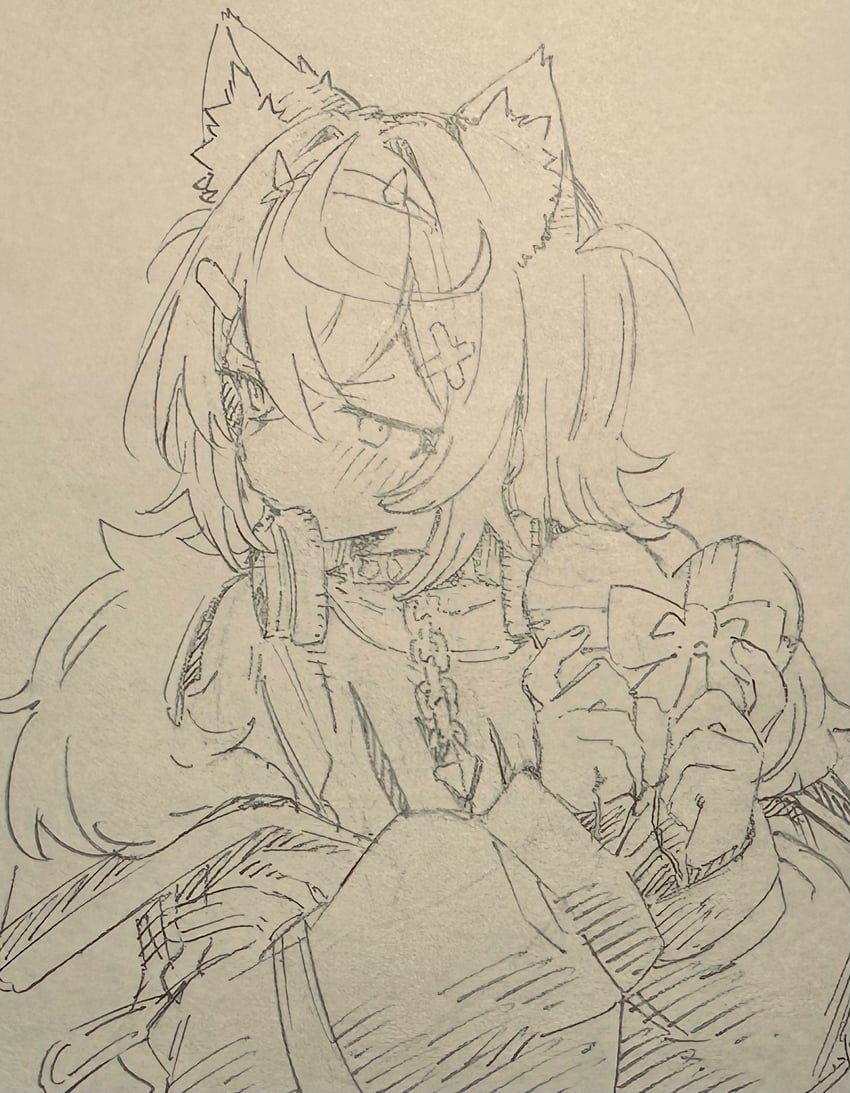 mococo abyssgard (hololive and 1 more) drawn by abara_heiki