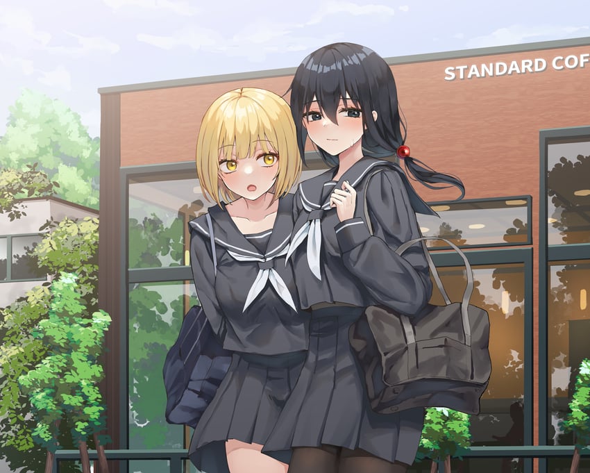 kamioka senri and ameno hitsuka (original) drawn by piripun