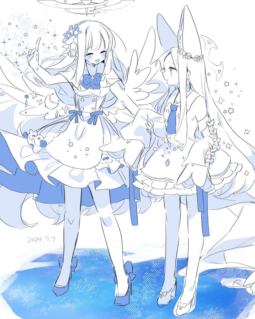mika and seia (blue archive) drawn by yun_(dust-i1)
