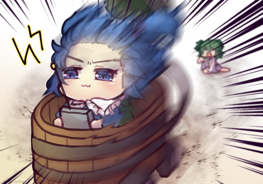 kawashiro nitori and kisume (touhou) drawn by unime_seaflower