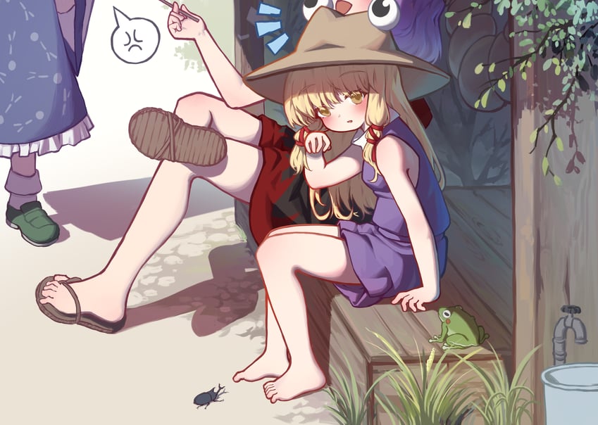 kochiya sanae, moriya suwako, and yasaka kanako (touhou) drawn by rangque_(user_vjjs4748)