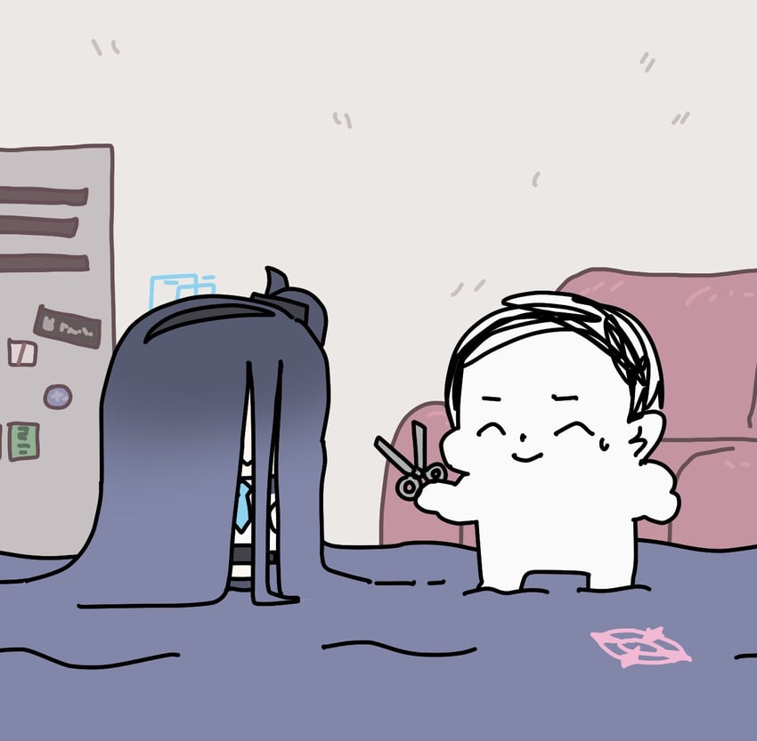 sensei, doodle sensei, aris, and momoi (blue archive) drawn by sechi_(sechihyeo)