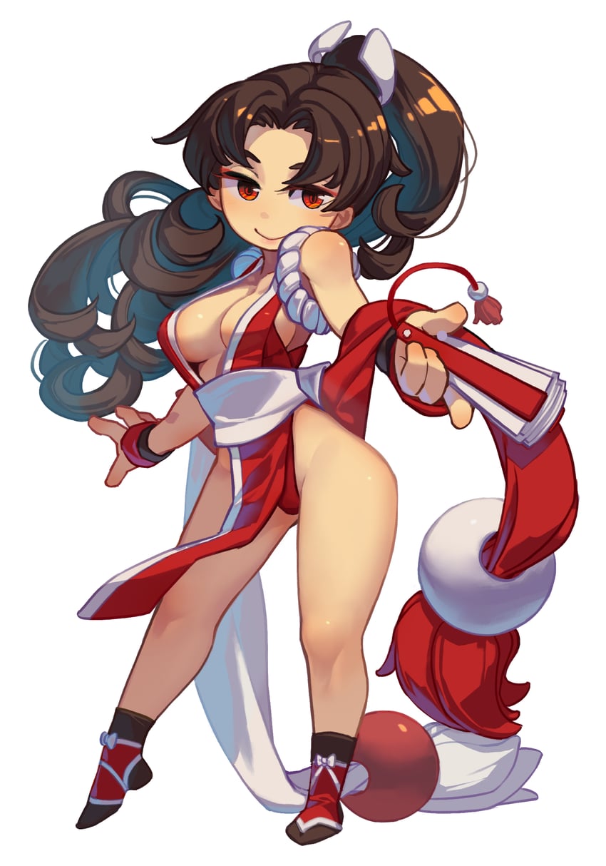 shiranui mai (the king of fighters and 1 more) drawn by splish