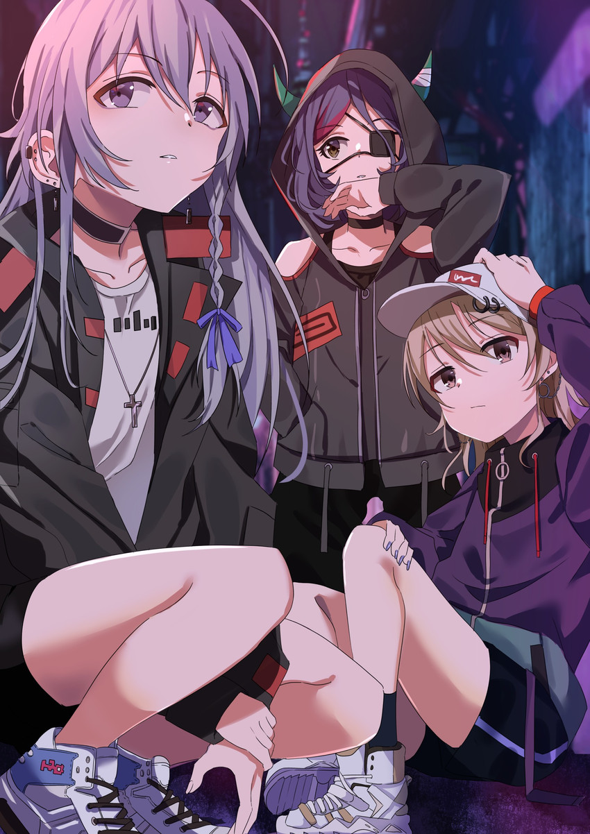 morikubo nono, hoshi syoko, and hayasaka mirei (idolmaster and 1 more) drawn by mek_number