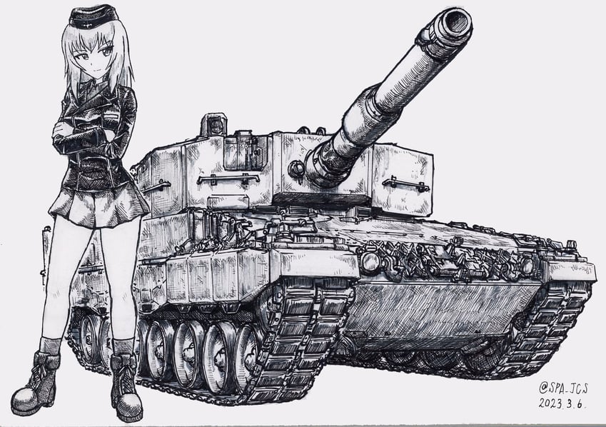 itsumi erika (girls und panzer) drawn by nspa_(spa-jcs)